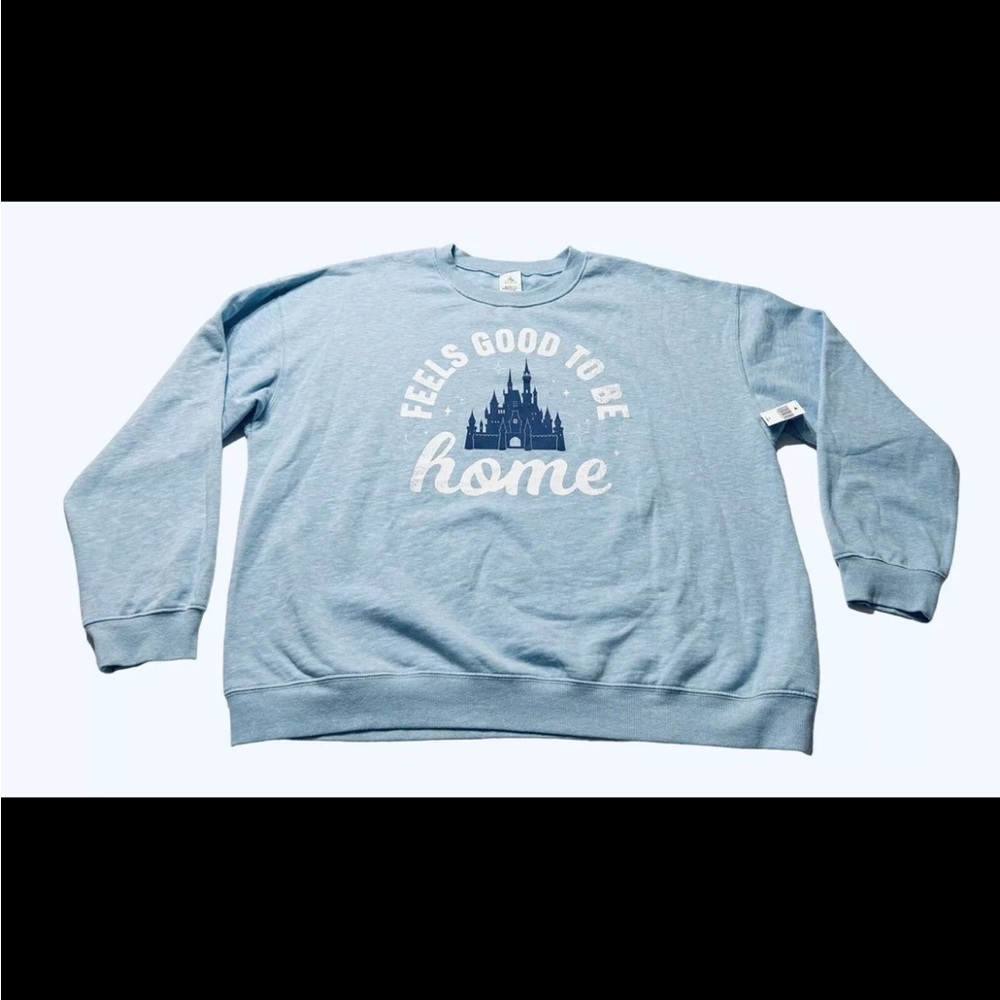 NEW Disney Parks Feels Good To Be Home Graphic Sweatshirt Womens Plus Size 1X